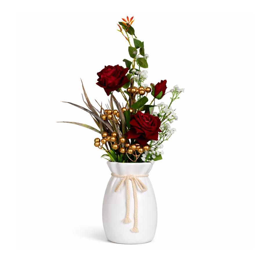 Artificial Red Rose Floral Arrangement