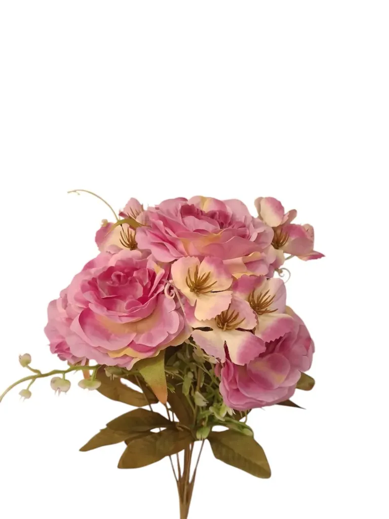 Vintage Mauve Rose & Wildflower Mix Bunch