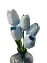 Sky Blue Artificial Tulips (set of 5)